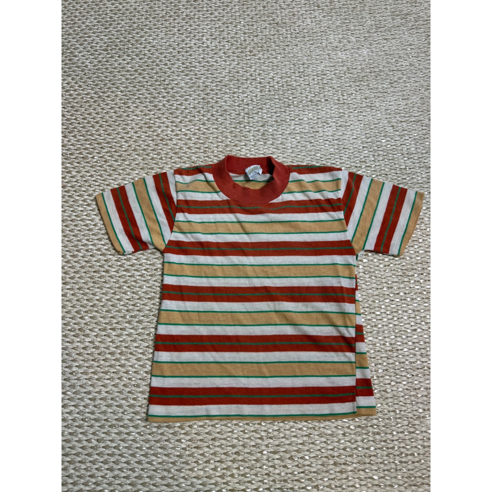Vintage Images Kids Striped T-Shirt Surf Skater Multi-Color Size 8 80's